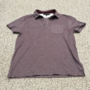 Banana Republic Performance Pique Polo Sz Small Heather Red